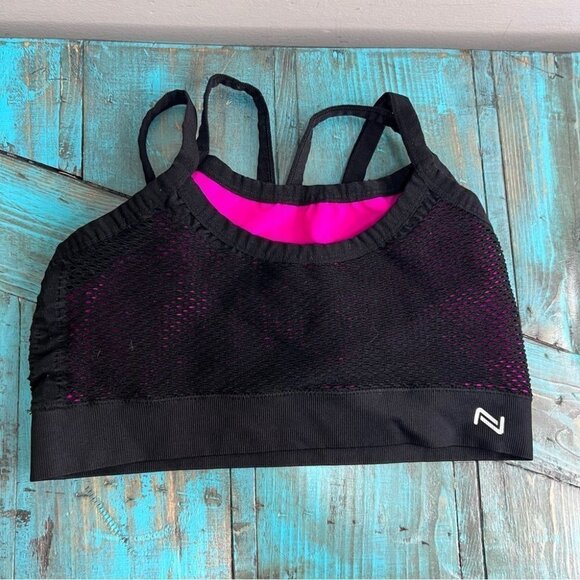 PENNINGTON’S Nola Black & Pink  Activewear Sports Bra - Picture 2 of 7